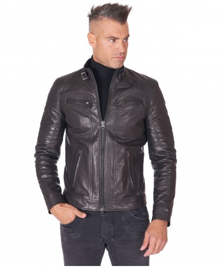 Blouson cuir naturel noir...