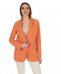 Giacca blazer in pelle scamosciata colore arancione