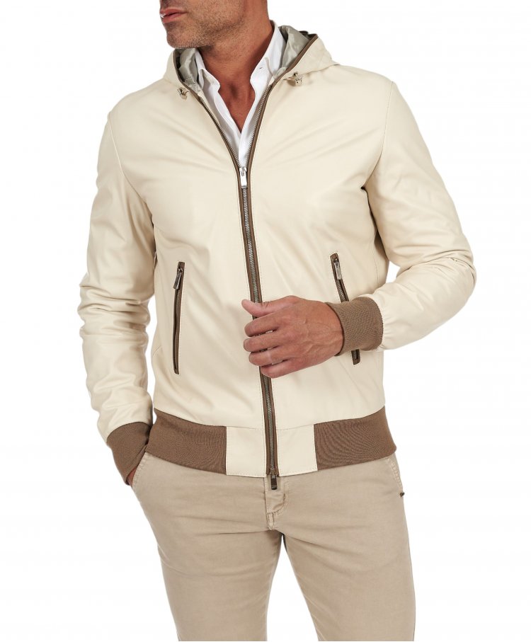 Blouson bomber cuir naturel...