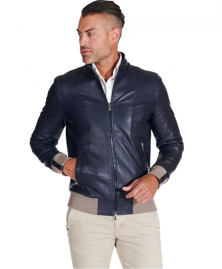 Blouson bomber cuir naturel...