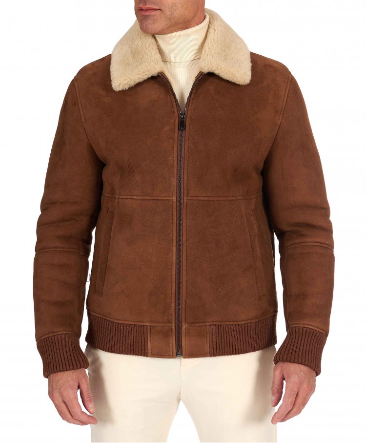 Blouson mouton cognac...