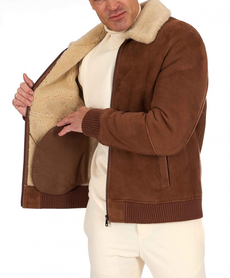 Bomber mouton homme shops