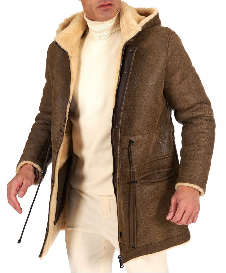 Manteau mouton retourné...