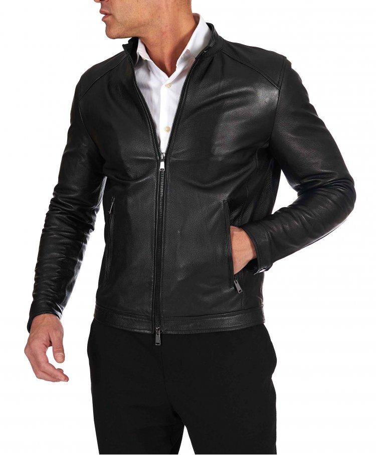 Blouson cuir noir veste...