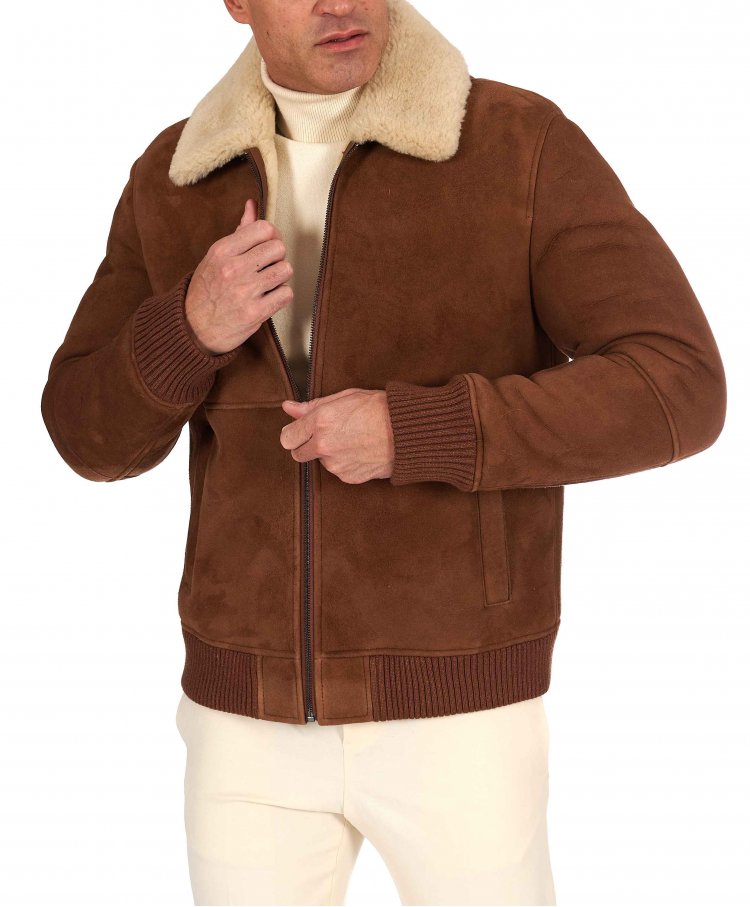 Blouson mouton cognac...