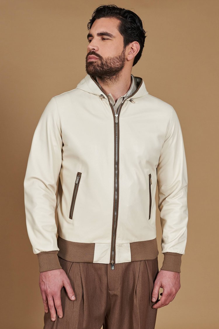 Blouson bomber cuir naturel...