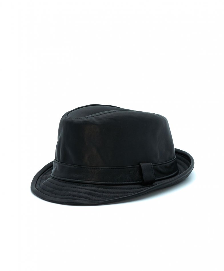 Chapeau trilby vinyl noir homme - Hatsquality