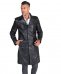 Cappotto in pelle nera lungo stile matrix nappa effetto liscio