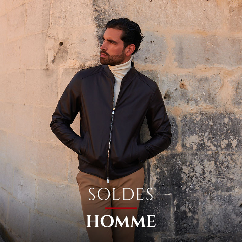 Veste en cuir homme