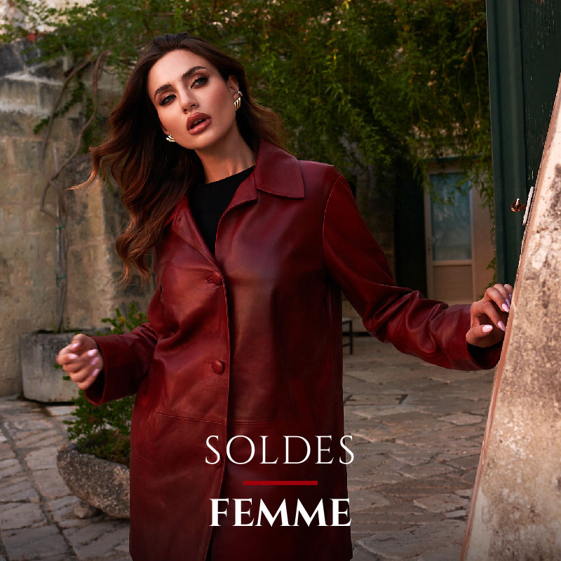 Veste en cuir femme